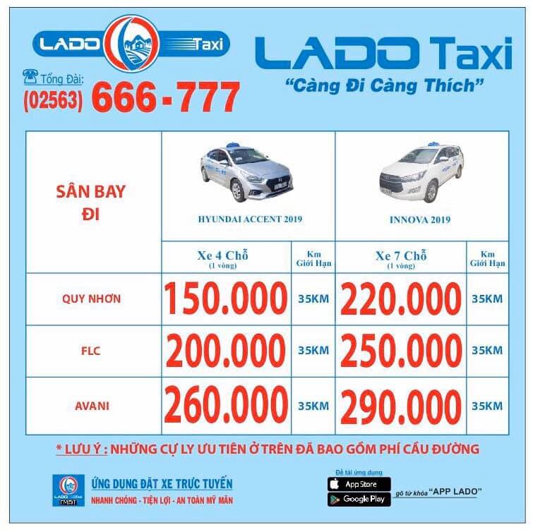 Lado Taxi Quy Nhơn – Gọi xe nhanh, giá tốt, phục vụ tận tâm 24/7